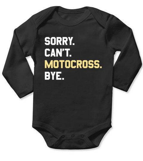Funny Motocross Gift for Men Women Boys or Girls Long Sleeve Baby One-Piece