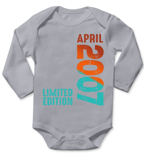 Since April 2007 Year 2007 Retro Vintage 2007 Long Sleeve Baby One-Piece