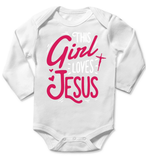 This Girl Loves Jesus Christian Women Love Jesusje Long Sleeve Baby One-Piece
