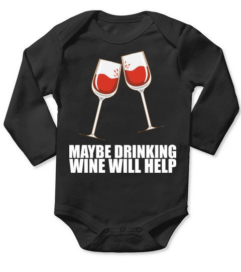 Wine drinking Red Wine Gift Long Sleeve Baby One-Piece