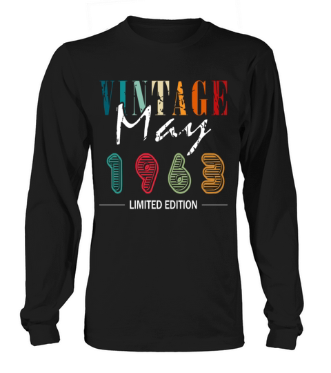 May 1963 vintage birthday gift Long sleeved Unisex