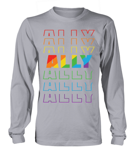 Rainbow Color ALLY LGBT Long sleeved Unisex