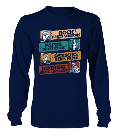Rock Paper Scissors Lacrosse Goalie Lax Legend Long sleeved Unisex