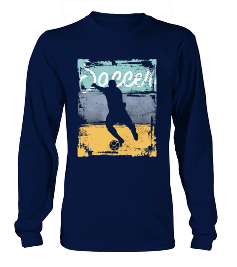 Vintage Soccer Player Long sleeved Unisex
