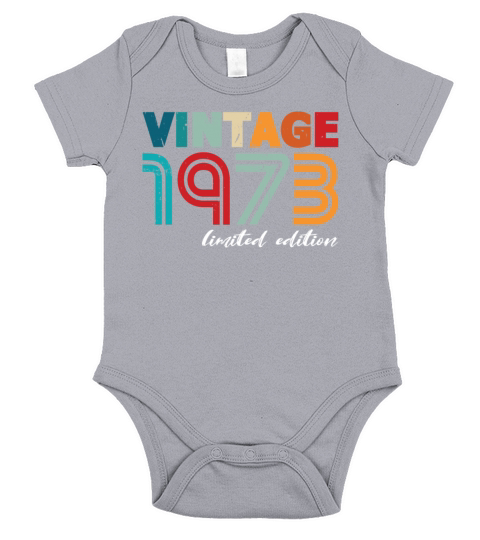 50th birthday vintage 1973 born in 1973 Short Sleeve Baby One-Piece