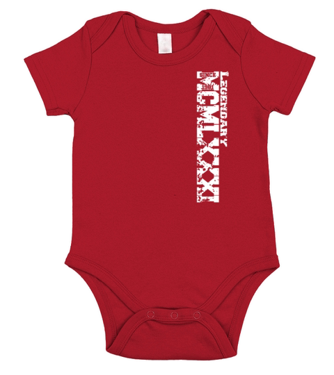 Birthday gift legandary vintage 1981 Short Sleeve Baby One-Piece
