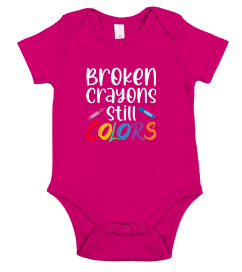 Broken Crayons Still Color Short Sleeve Baby One-Piece