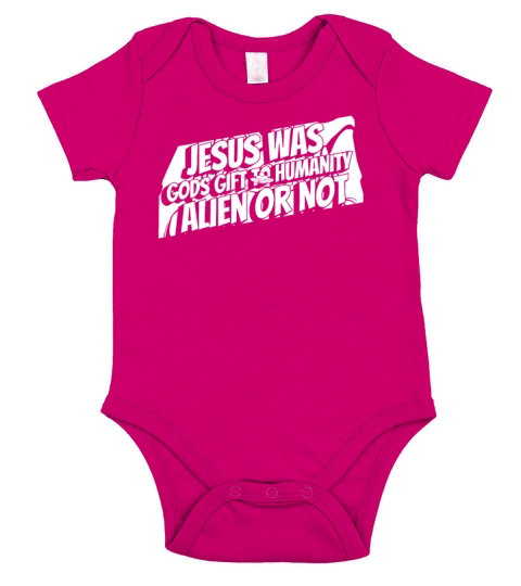 Christian Christianity Humor Alien Jesus Short Sleeve Baby One-Piece
