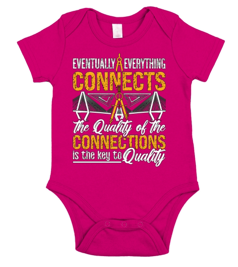 Eventually Everything Connects Builder Architects Short Sleeve Baby One-Piece