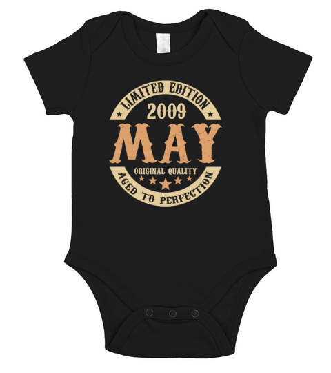 May 2009 Vintage Birthday Present Short Sleeve Baby One-Piece