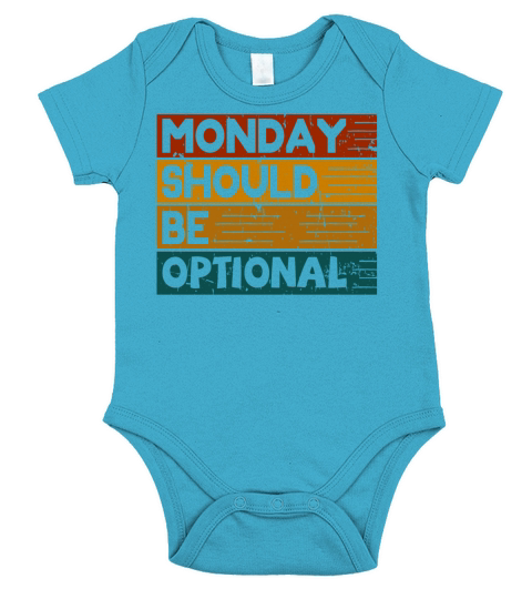 Monday should be optional vintage Short Sleeve Baby One-Piece