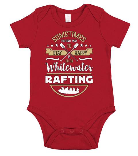 Rafting Sometimes The Only Way To Paddling Boating Short Sleeve Baby One-Piece