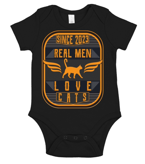 Real man Love Cats T-shirt Short Sleeve Baby One-Piece