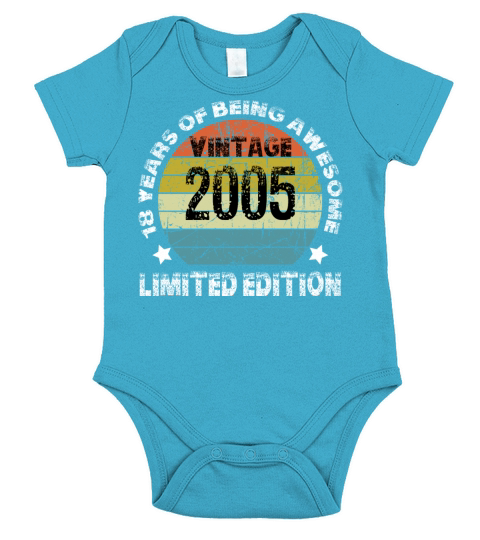 Vintage 2005 Limited Edition 18 Years Of Being Awe Short Sleeve Baby One-Piece