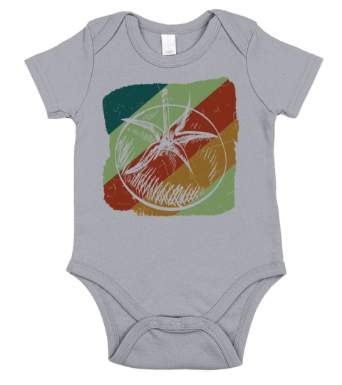 Vintage Tomato Distressed Sketch Short Sleeve Baby One-Piece