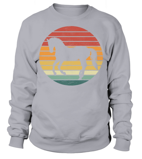 Horse Lover - Vintage Retro Sunset Horse Sweatshirt Unisex