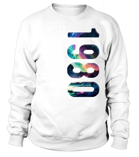 Limited Edition 1980 April Birthday Polar Lights Sweatshirt Unisex
