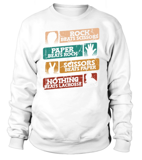 Rock Paper Scissors Lacrosse Goalie Lax Legend Sweatshirt Unisex