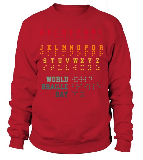 world braille day Vintage Sweatshirt Unisex