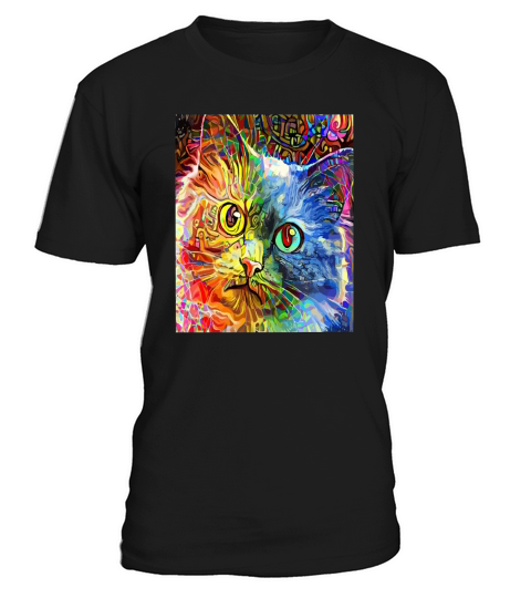 Cat Tabby Cat Colorful Pet Mandala Rainbow Novelty Graphics T-Shirt Unisex