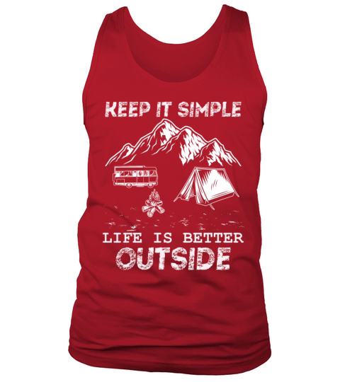Camping Camper Keep it Simple Vintage Tank Top Unisex