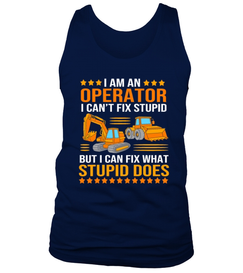 Heavy Equipment Bulldozer Excavator Funny Operator Tank Top Unisex