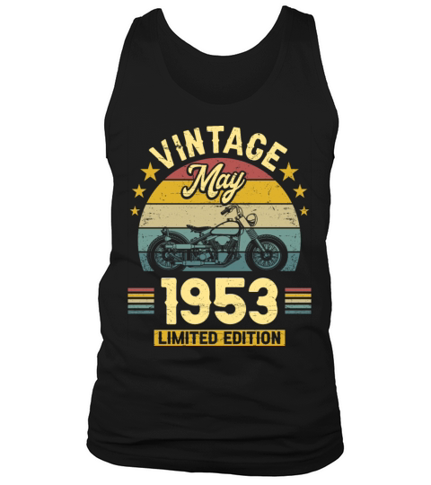 May 1953 70 Years Old Vintage 70th Birthday Tank Top Unisex