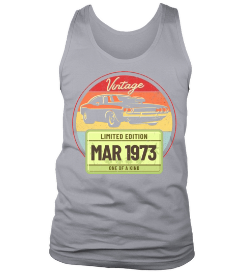 Vintage March 1973 Tank Top Unisex