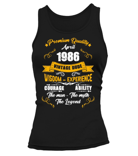 April 1986 Vintage Birthday Present Tank top Woman