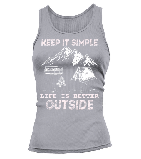 Camping Camper Keep it Simple Vintage Tank top Woman