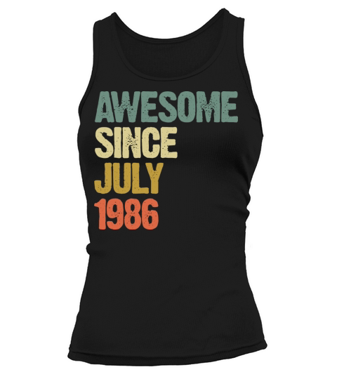 Distressed Vintage Awesome Since July 1986 Tank top Woman