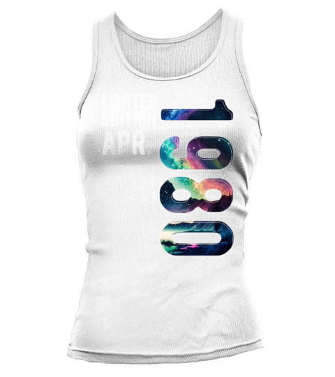 Limited Edition 1980 April Birthday Polar Lights Tank top Woman