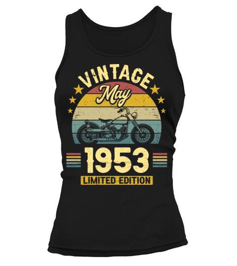May 1953 70 Years Old Vintage 70th Birthday Tank top Woman