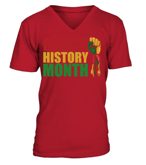 Black History Month V-Neck T-shirt