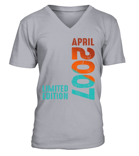 Since April 2007 Year 2007 Retro Vintage 2007 V-Neck T-shirt