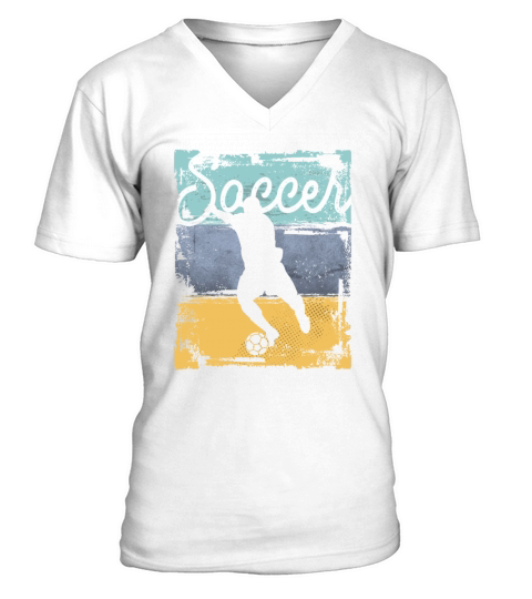 Vintage Soccer Player V-Neck T-shirt