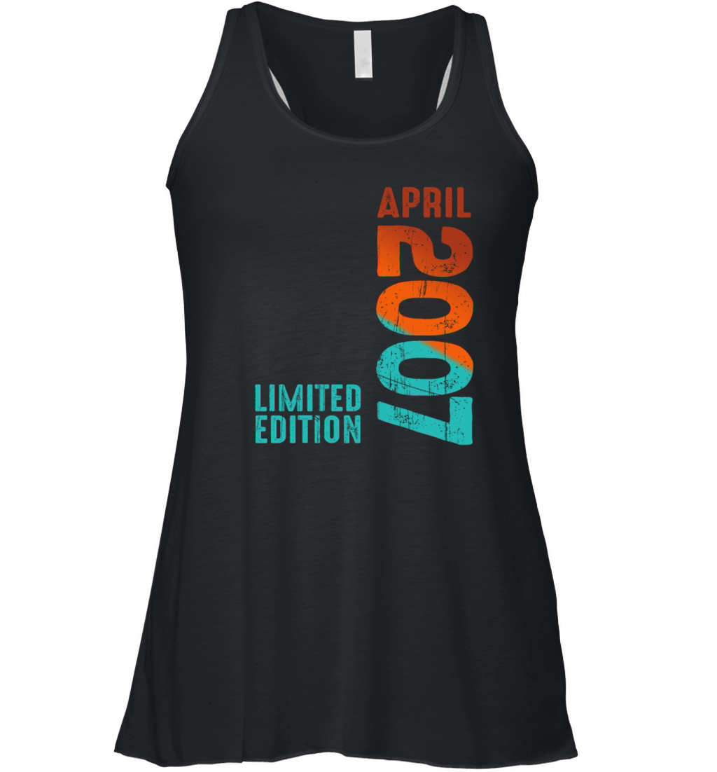 Since April 2007 Year 2007 Retro Vintage 2007 Women's Flowy Tank Top