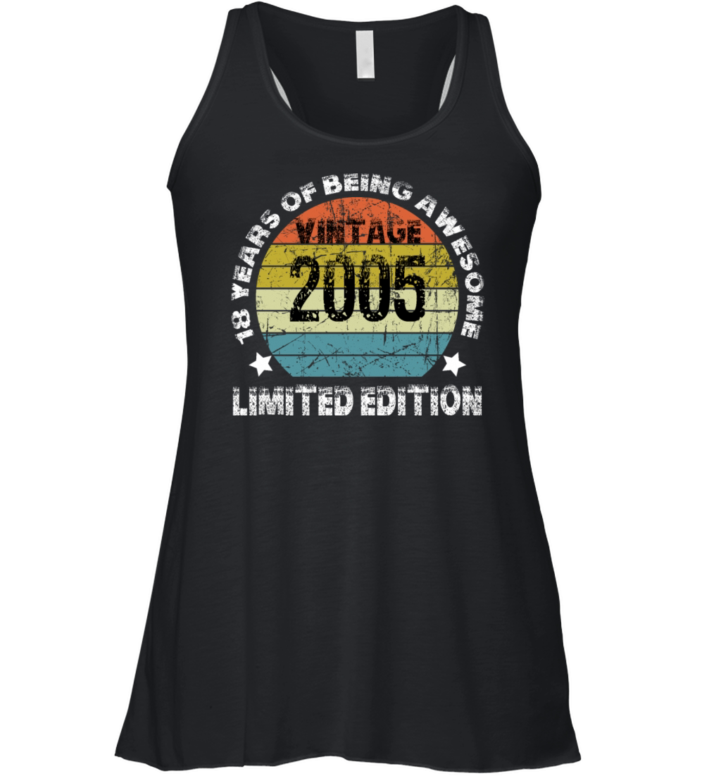 Vintage 2005 Limited Edition 18 Years Of Being Awe Women's Flowy Tank Top