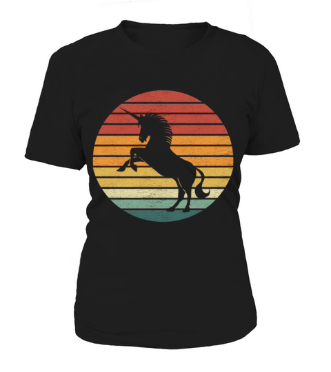 Unicorn Lover - Vintage Retro Sunset Unicorn Women's T-Shirt