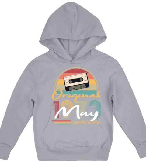 50th birthday may 1973 original 1973 Kids Hoodie