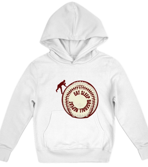 Eat Sleep Baseball Repeat Kids Hoodie