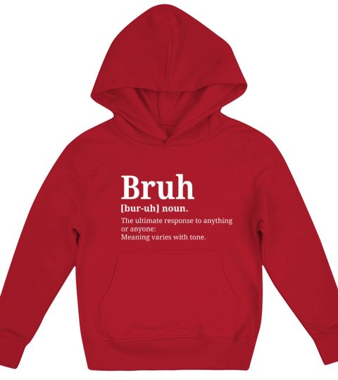 Funny Vintage Bruh Definition Brother Kids Hoodie