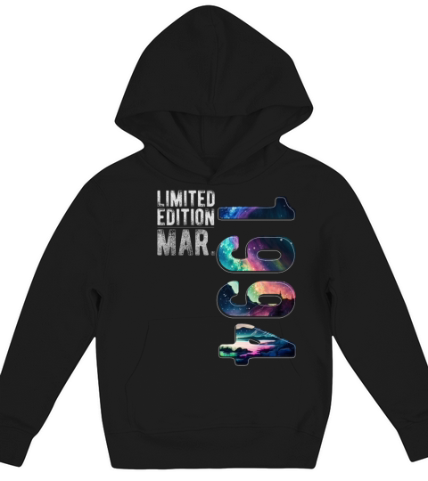 Limited Edition 1994 March Birthday Polar Lights Kids Hoodie