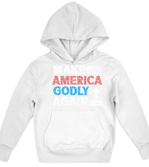 Make America Godly Again Christianity Symbol Kids Hoodie
