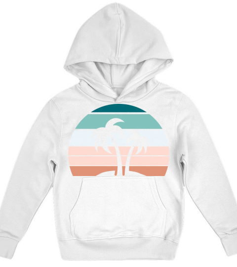 Palm Tree Paradise - Retro Style Kids Hoodie