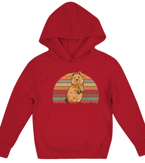 Quokka Vintage Short-tailed Kangaroo Retro Kids Hoodie