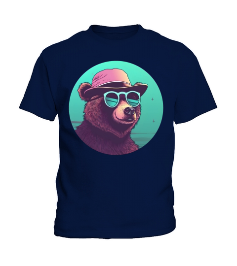 80s 90s Vintage Bear Style Kids T-Shirt