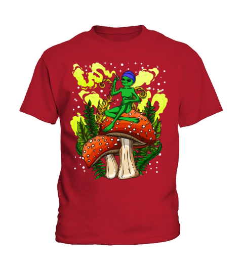 Psycadellic Magic Mushroom Alien LSD Acid Trip Kids T-Shirt