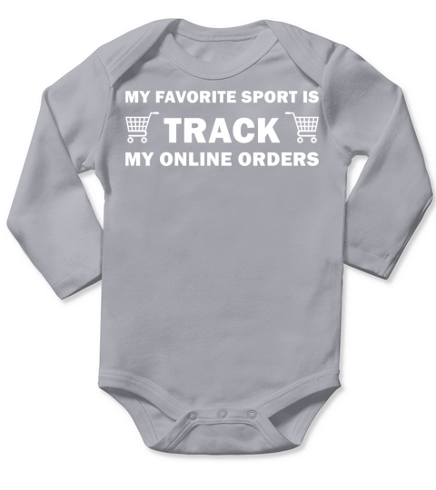 My favorite Sport Is Track My Online Orders Long Sleeve Baby One-Piece