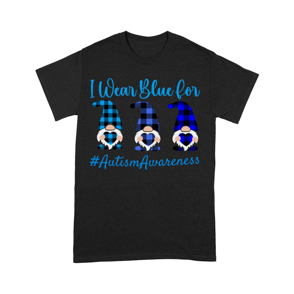 I wear blue Autism Awareness - 3 Blade Gnomes Premium T-shirt